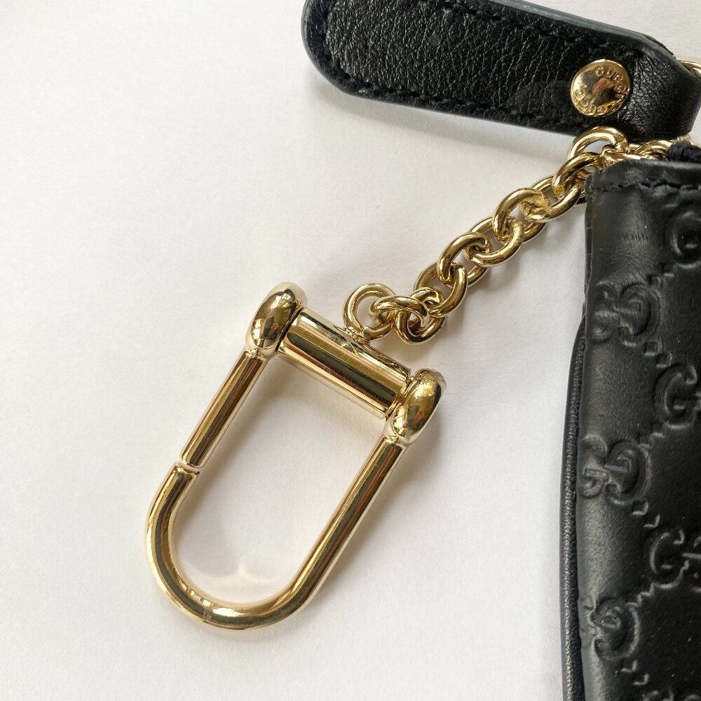 Gucci Microguccissima Key Ring Coin Case Black - Picture 7 of 8